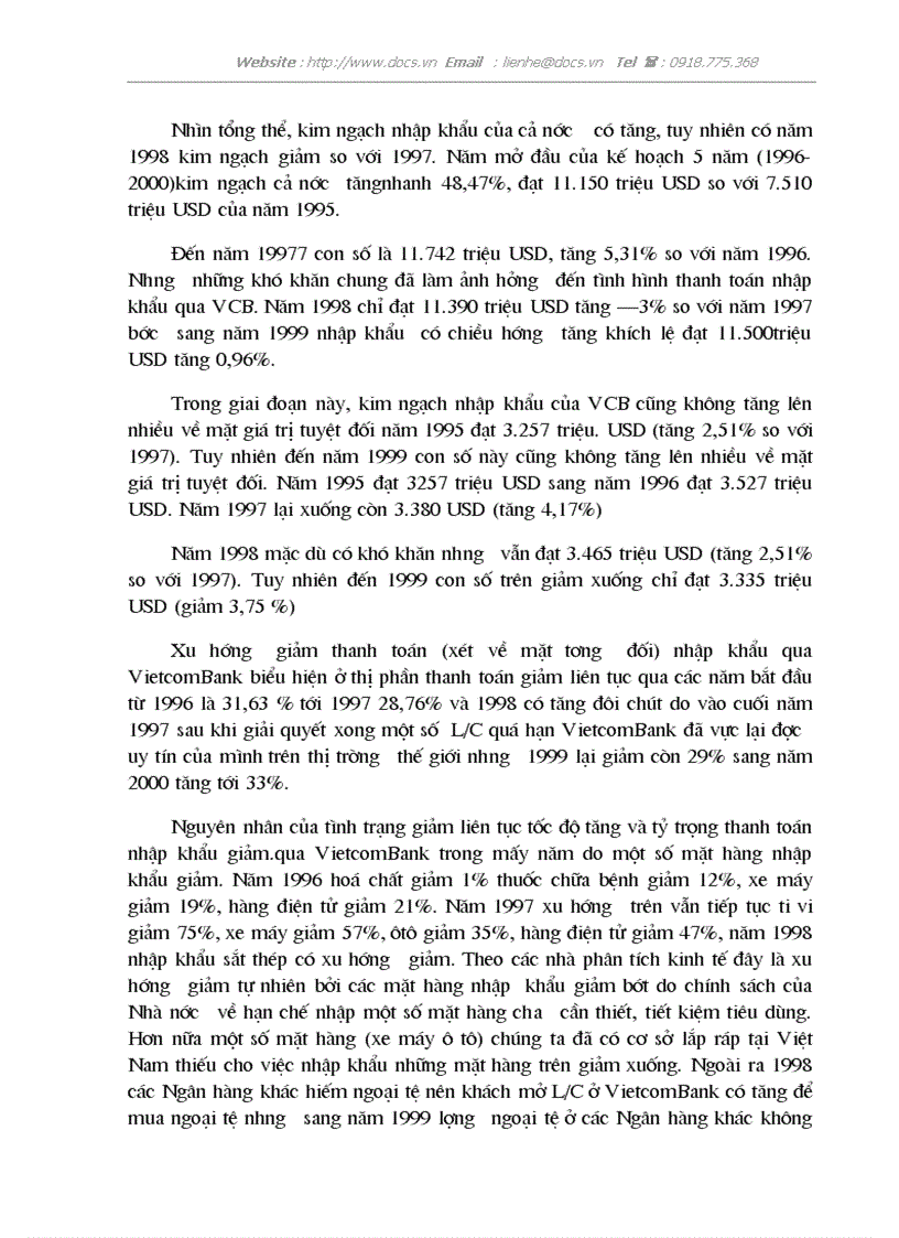 image for page Một số giải pháp nâng cao hiệu quả trong công tác thanh toán hàng xuất nhập khẩu bằng phương thức tính dụng chứng từ tại Ngân hàng Ngoại thương Việt N