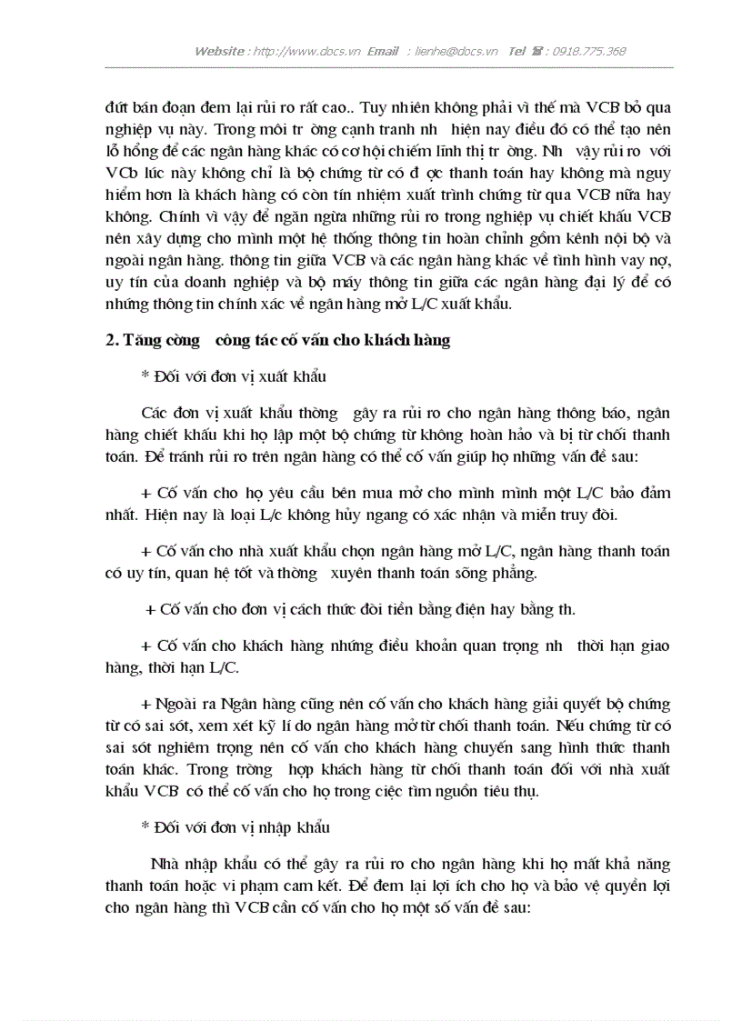 image for page Một số giải pháp nâng cao hiệu quả trong công tác thanh toán hàng xuất nhập khẩu bằng phương thức tính dụng chứng từ tại Ngân hàng Ngoại thương Việt N