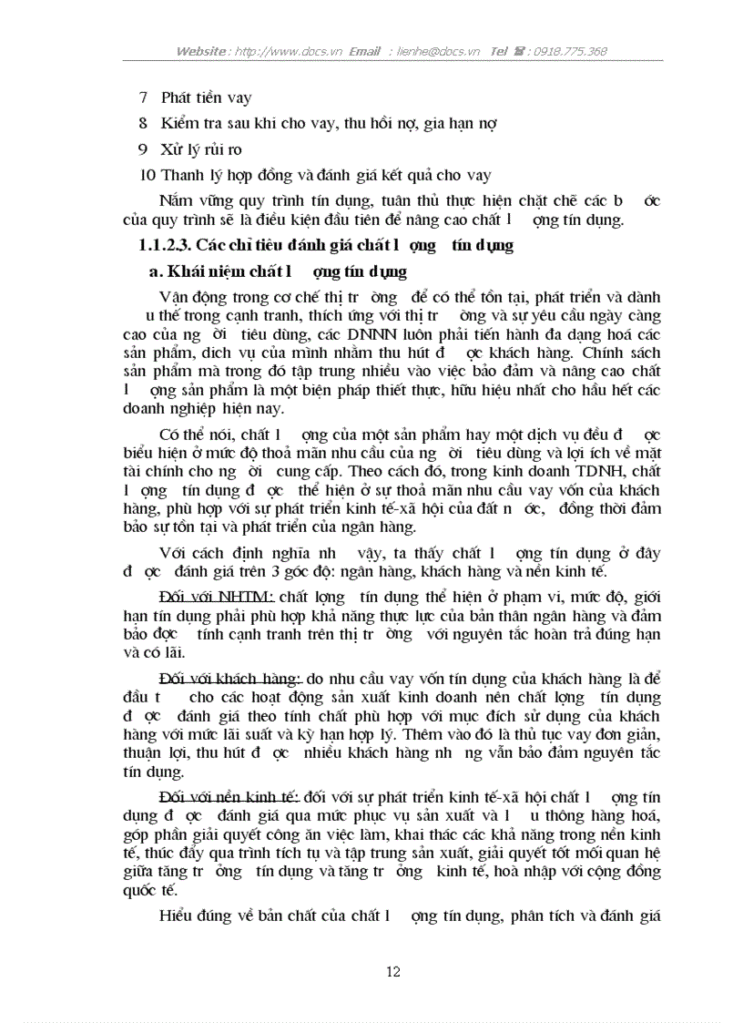 image for page Giải pháp nâng cao chất lượng tín dụng khi cho vay Doanh nghiệp Nhà nước tại Chi nhánh Ngân hàng Công thương Khu vực Đống Đa