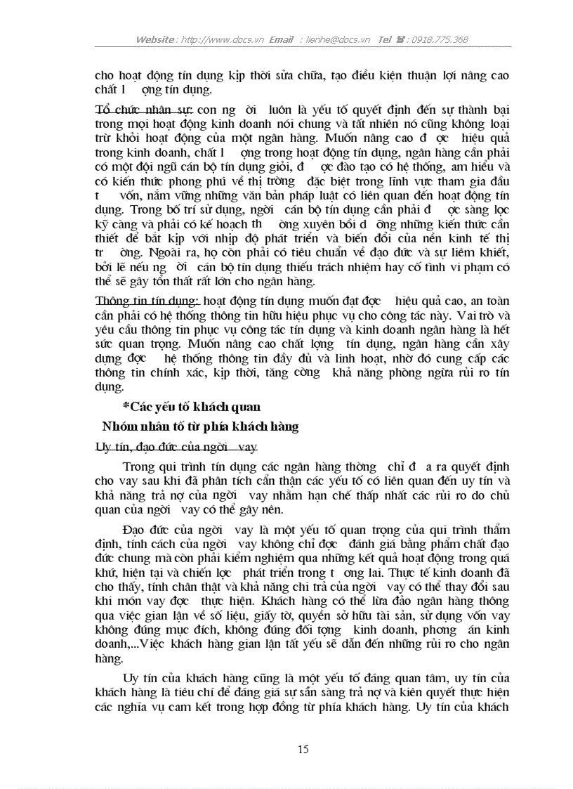 image for page Giải pháp nâng cao chất lượng tín dụng khi cho vay Doanh nghiệp Nhà nước tại Chi nhánh Ngân hàng Công thương Khu vực Đống Đa