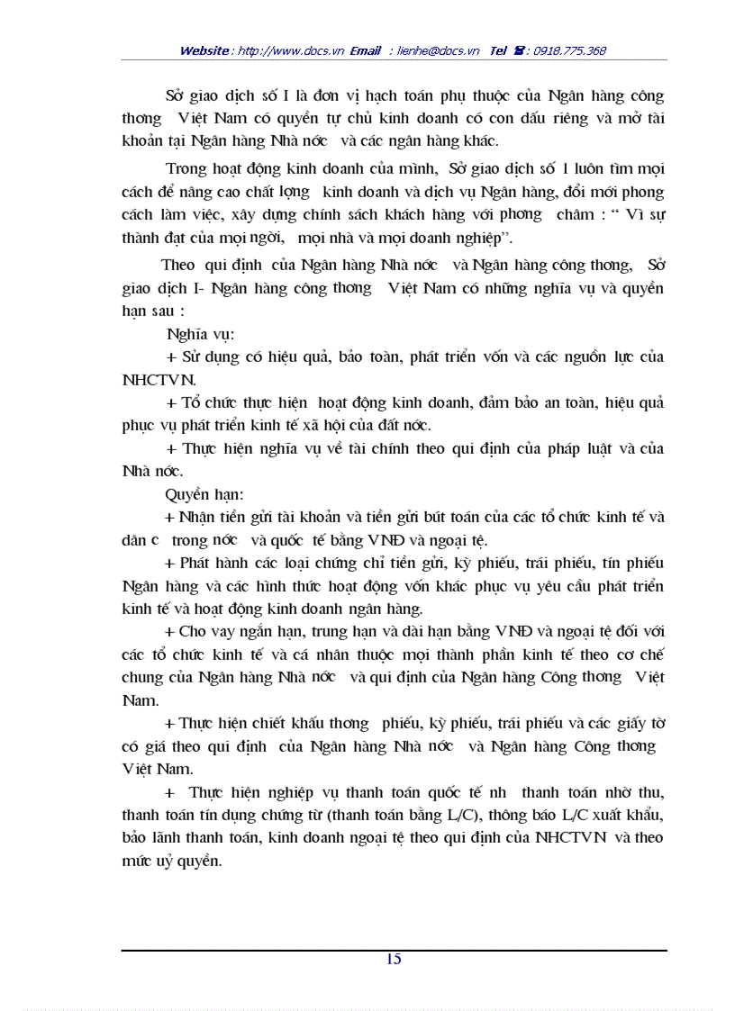 image for page Hoàn thiện nghiệp vụ cho vay của Sở giao dịch I Ngân hàng Công thương Việt Nam