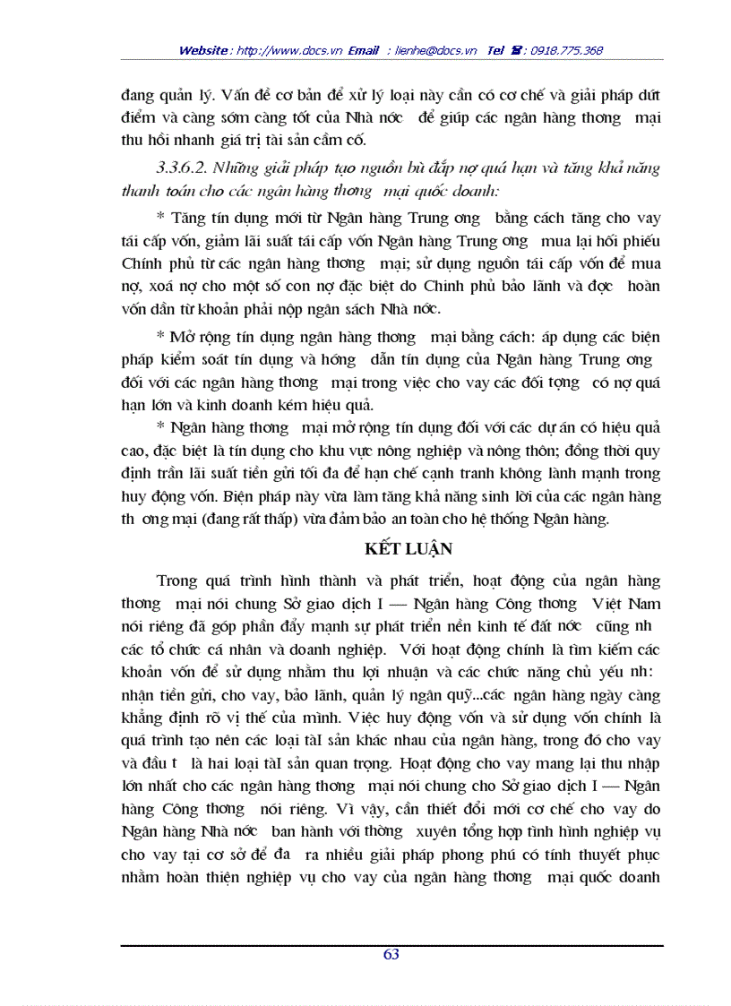 image for page Hoàn thiện nghiệp vụ cho vay của Sở giao dịch I Ngân hàng Công thương Việt Nam