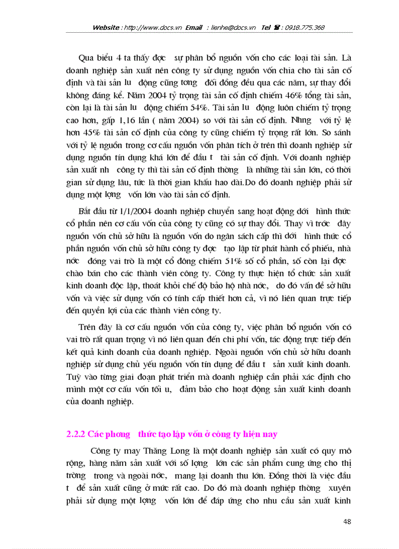 image for page Giải pháp chủ yếu tạo lập vốn cho hoạt động sản xuất kinh doanh ở Công ty cổ phần May Thăng Long