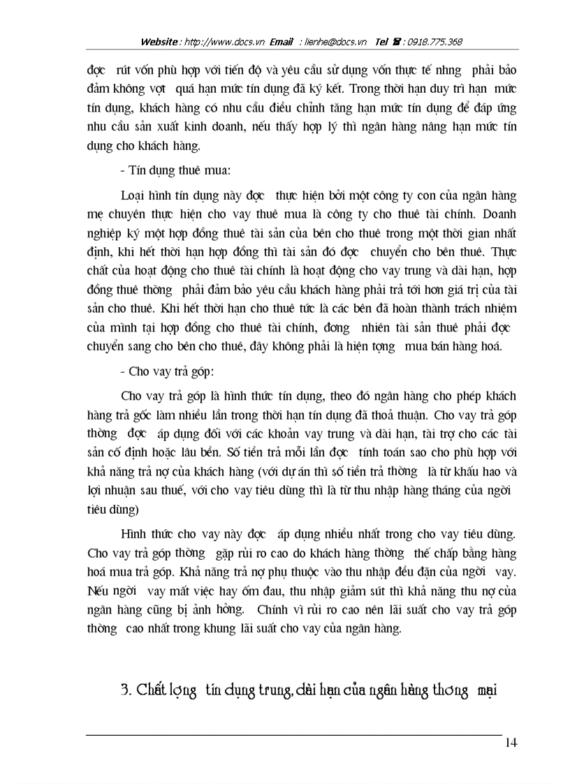 image for page Một số giải pháp nâng cao chất lượng tín dụng trung dài hạn tại Ngân hàng Công thương Phúc Yên