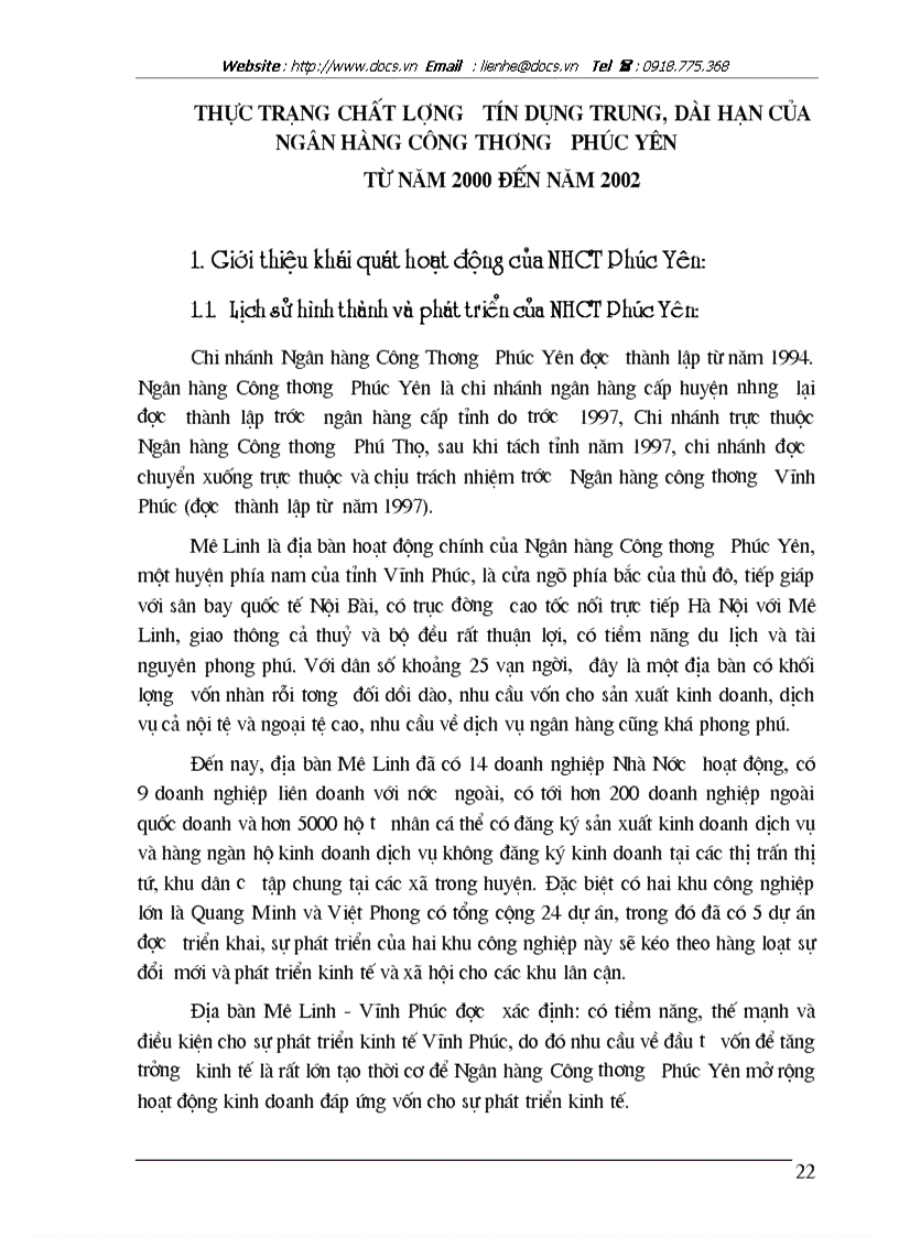 image for page Một số giải pháp nâng cao chất lượng tín dụng trung dài hạn tại Ngân hàng Công thương Phúc Yên