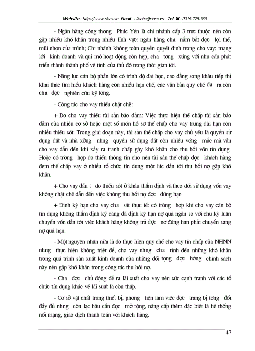 image for page Một số giải pháp nâng cao chất lượng tín dụng trung dài hạn tại Ngân hàng Công thương Phúc Yên