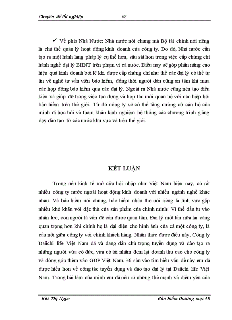 image for page Thực trạng công tác tuyển dụng và đào tạo đại lý tại Công ty bảo hiểm nhân thọ Dai ichi Việt Nam