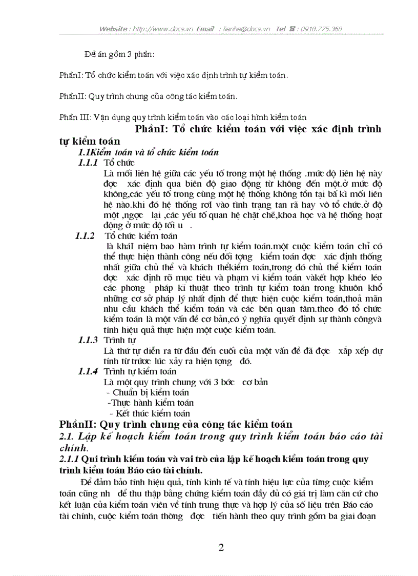 image for page Trình tự tổ chức công tác kiểm toán