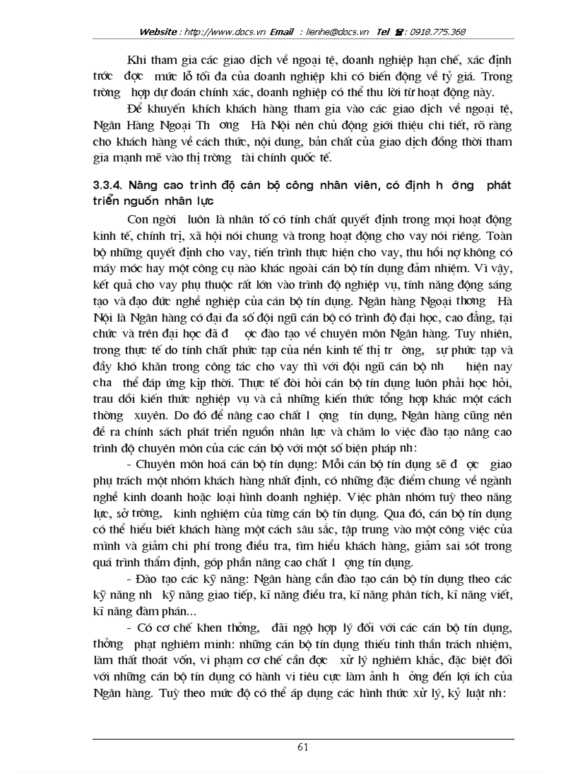 image for page Giải pháp nâng cao chất lượng tín dụng tại Ngân hàng Ngoại thương Hà Nội