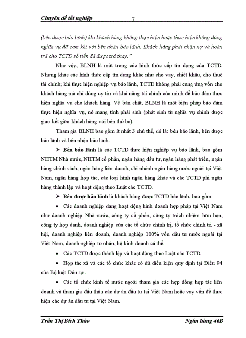 image for page Phát triển dịch vụ bảo lãnh tại Chi nhánh ngân hàng NHĐT PT BIDV Nam Hà Nội