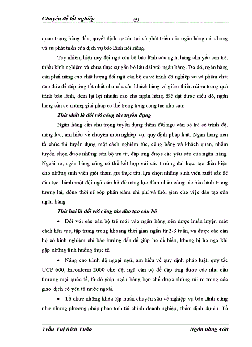 image for page Phát triển dịch vụ bảo lãnh tại Chi nhánh ngân hàng NHĐT PT BIDV Nam Hà Nội