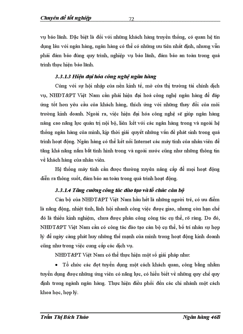 image for page Phát triển dịch vụ bảo lãnh tại Chi nhánh ngân hàng NHĐT PT BIDV Nam Hà Nội