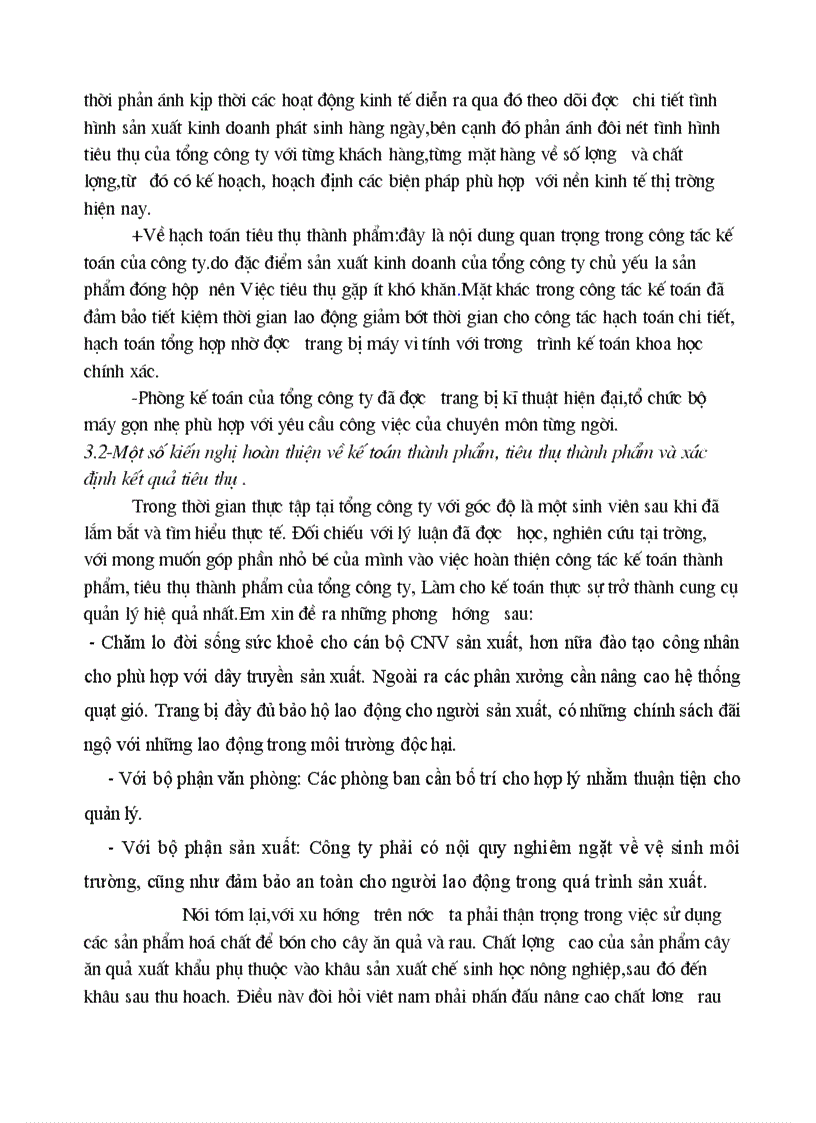 image for page Tổ chức hạch toán thành phẩm tiêu thụ thành phẩm ở công ty rau quả việt nam