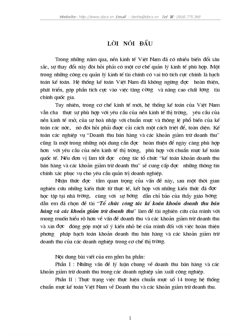 image for page Tổ chức công tác kế koán khoản doanh thu bán hàng và các khoản giảm trừ doanh thu