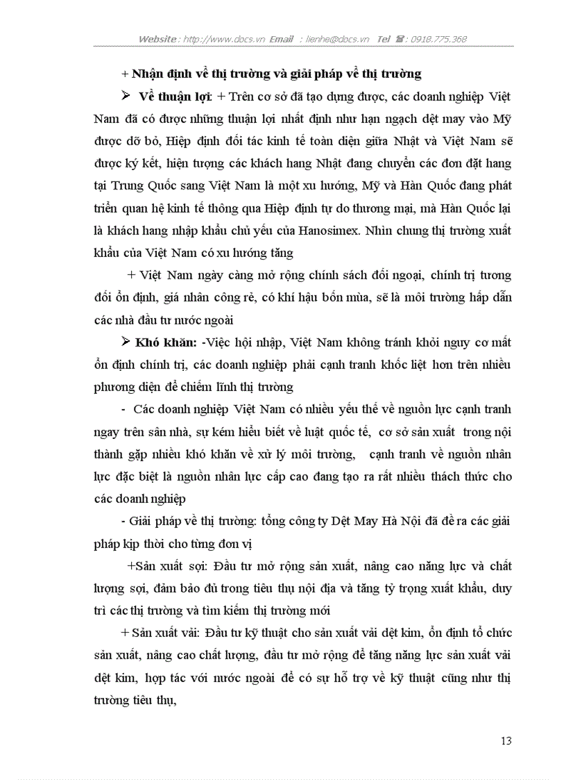 image for page Thực tập tại tổng Công ty CP dệt may Hà NộI