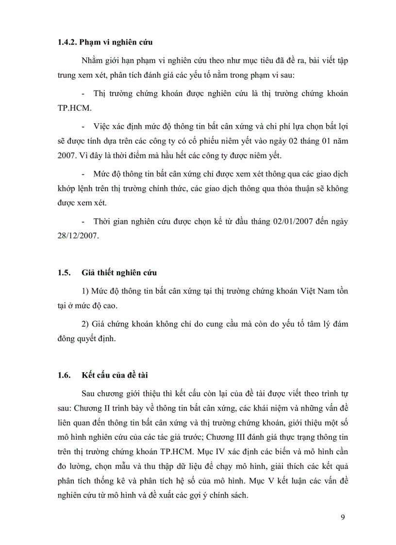 image for page Ảnh hưởng của thông tin bất cân xứng đối với nhà đầu tư trên thị trường chứng khoán tp hcm