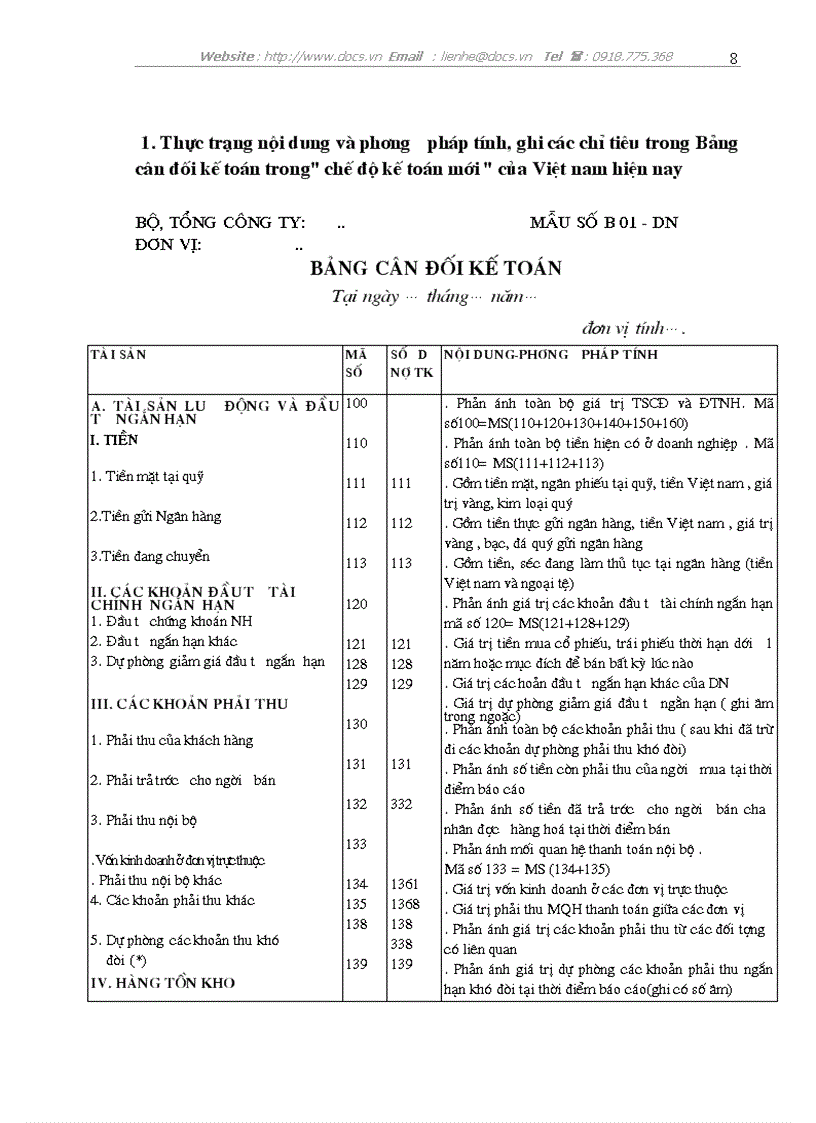 image for page Hoàn thiện bảng cân đối kế toán Việt nam