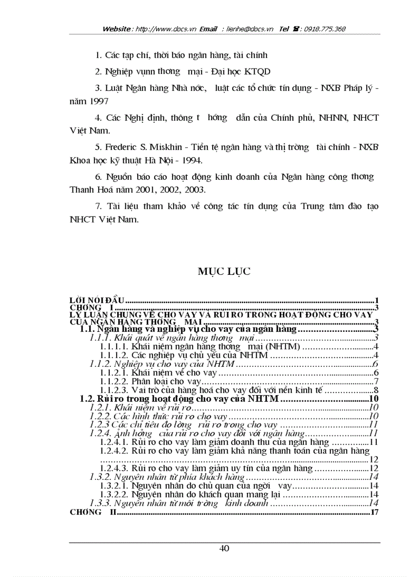 image for page Giải pháp phòng ngừa và hạn chế rủi ro trong cho vay tại ngân hàng công thương Thanh Hoá