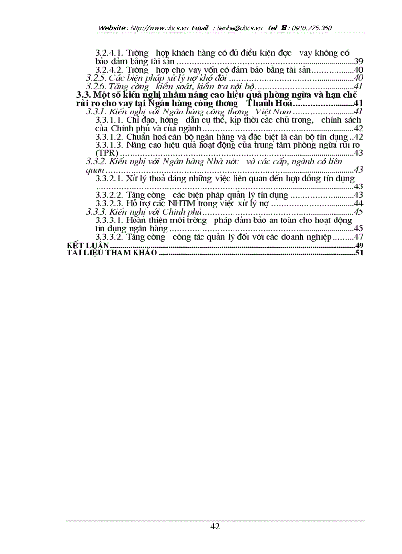 image for page Giải pháp phòng ngừa và hạn chế rủi ro trong cho vay tại ngân hàng công thương Thanh Hoá