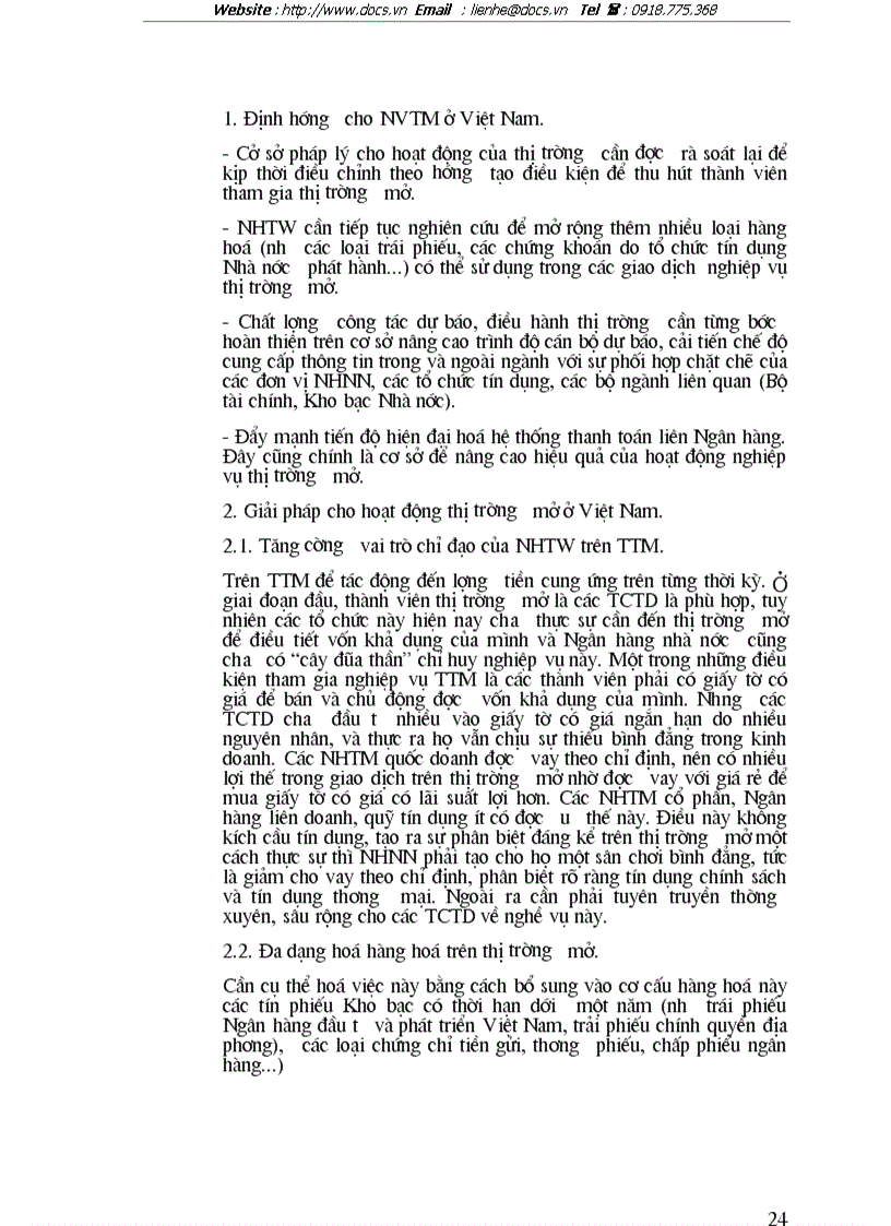 image for page Lý thuyết chung về thị trường mở