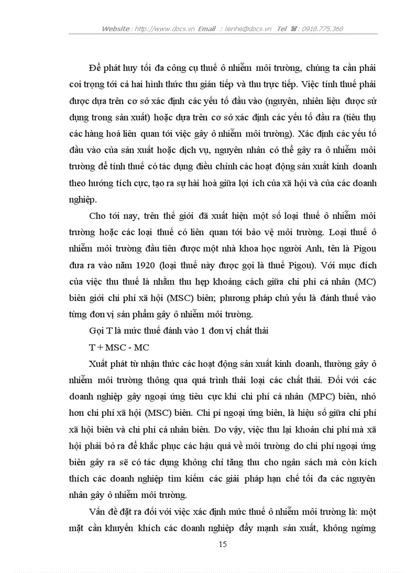 image for page Các công cụ kinh tế được sử dụng nhằm bảo vệ môi trường trong phát triển công nghiệp