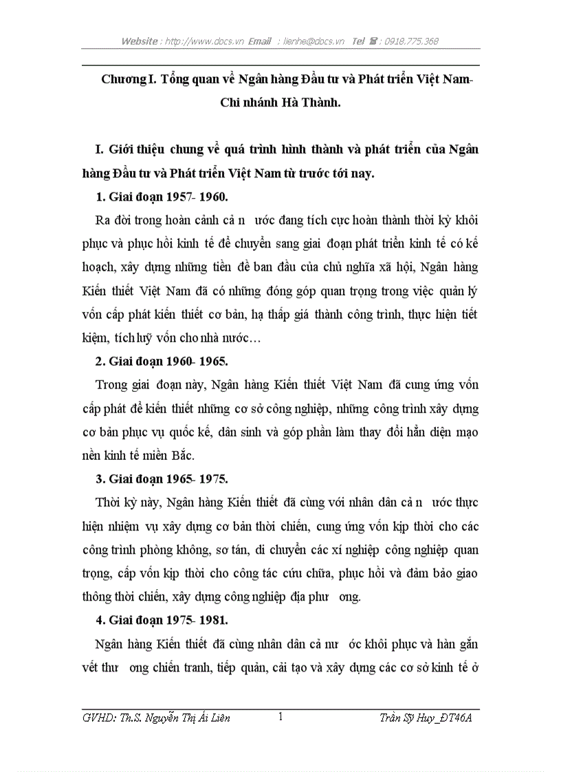 image for page Thực tập tại ngân hàng NHĐT PT BIDV Việt Nam Chi nhánh Hà Thành lt NHa gt