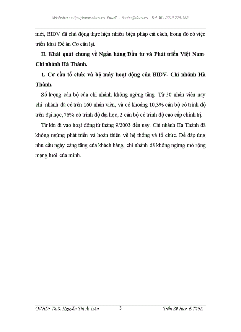 image for page Thực tập tại ngân hàng NHĐT PT BIDV Việt Nam Chi nhánh Hà Thành lt NHa gt