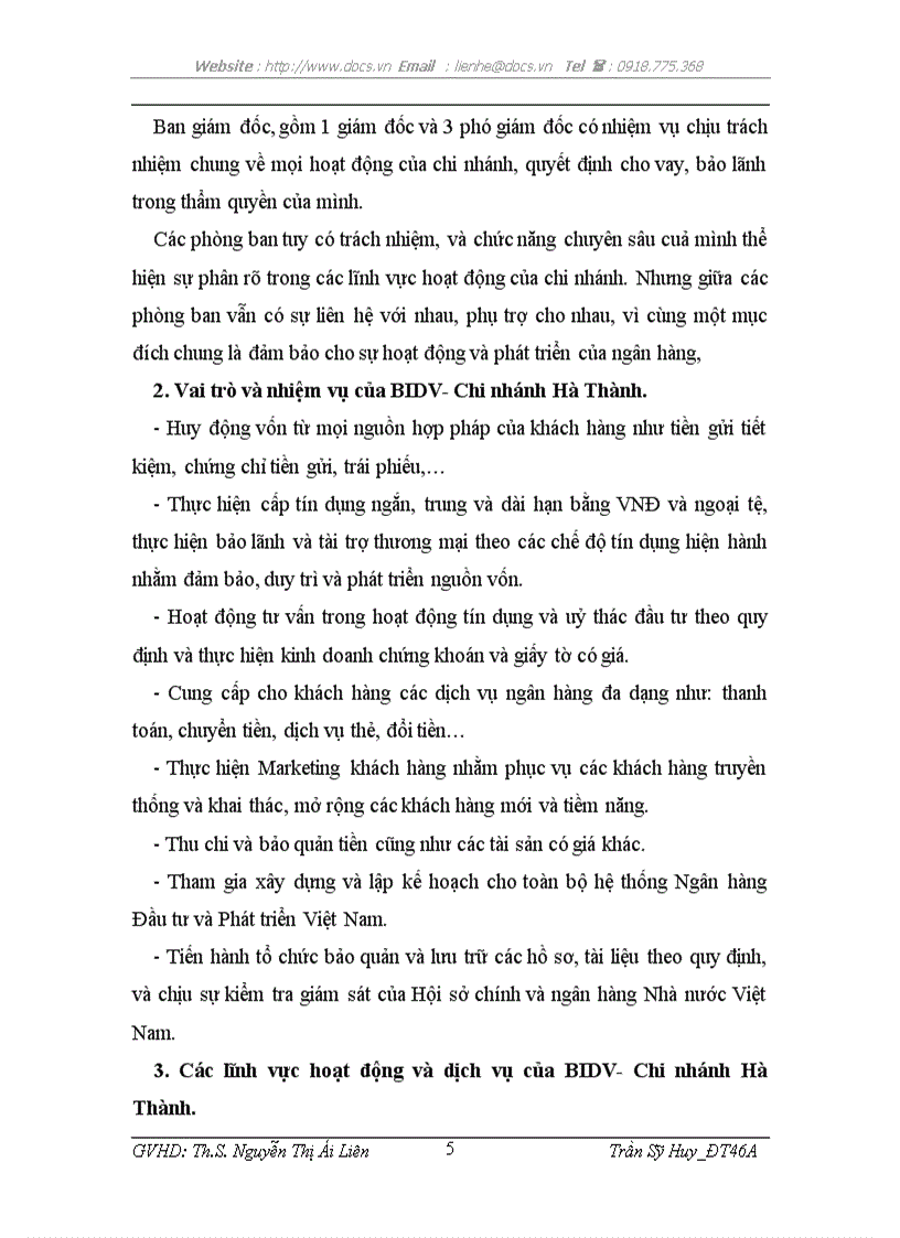 image for page Thực tập tại ngân hàng NHĐT PT BIDV Việt Nam Chi nhánh Hà Thành lt NHa gt