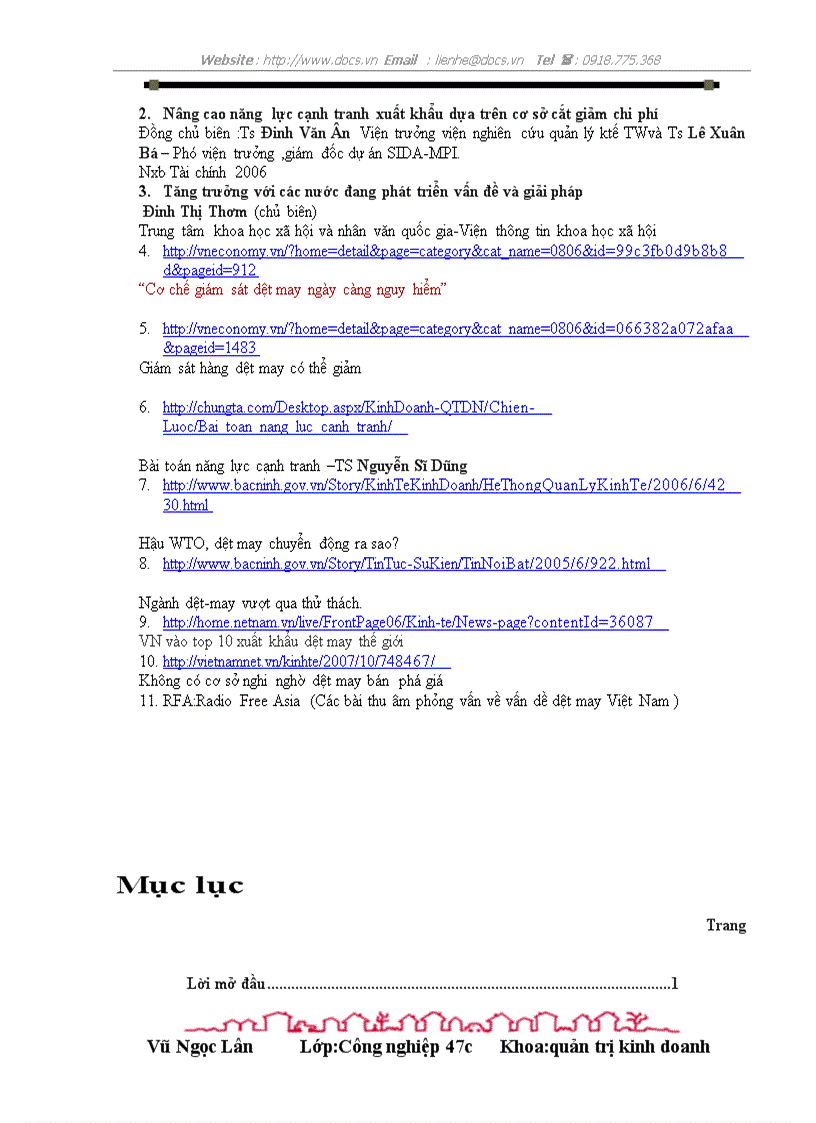 image for page Nghiên cứu về nâng cao năng lực cạnh tranh của may mặc vn