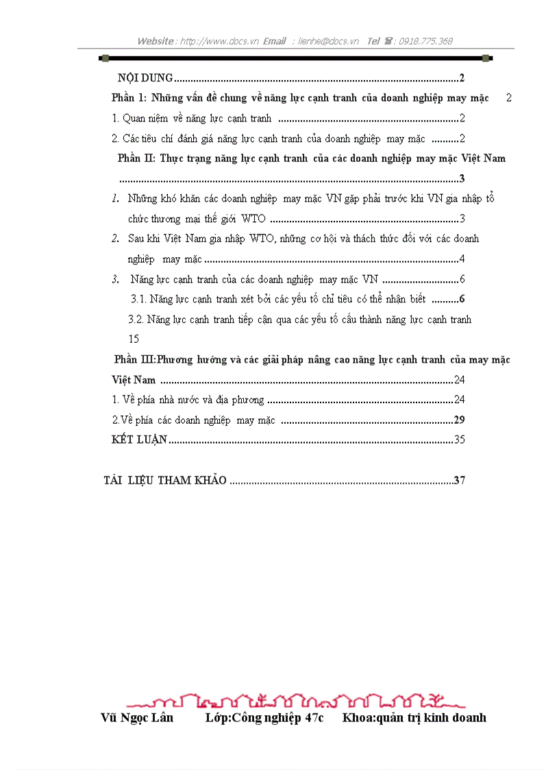 image for page Nghiên cứu về nâng cao năng lực cạnh tranh của may mặc vn