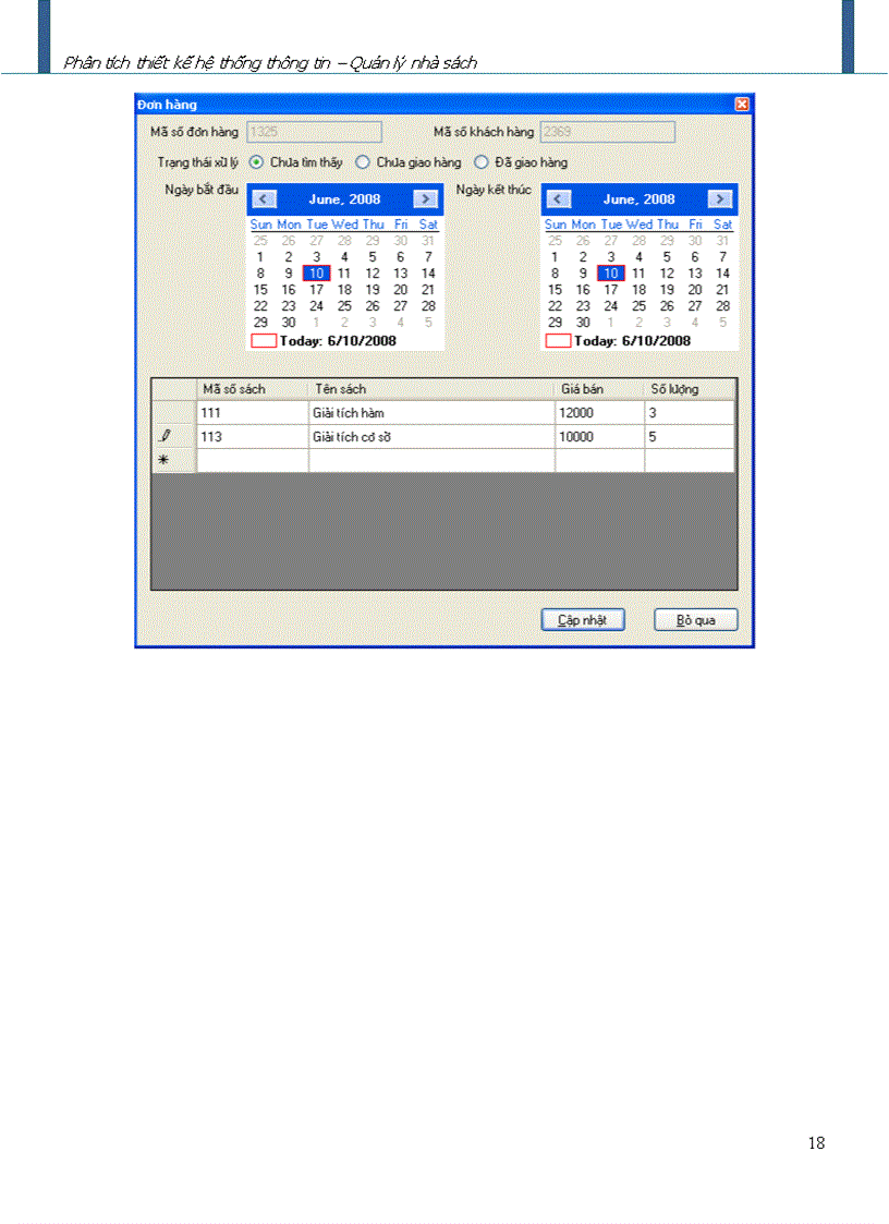 image for page Phân tích thiết kế hệ thống thông tin Quản lý nhà sách