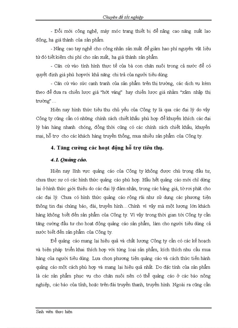image for page Một số giải pháp thúc đẩy hoạt động tiêu thụ sản phẩm của Công ty Cổ phần Dược và vật tư Thú Y HANVET