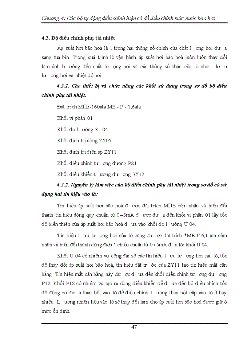 image for page Thiết kế Hệ thống điều chỉnh mức nước bao hơi nhà máy nhiệt điện Phả Lại