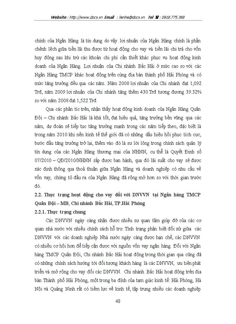 image for page Mở rộng hoạt động cho vay đối với các doanh nghiệp vừa và nhỏ tại Ngân hàng TMCP Quân Đội Chi nhánh Bắc Hải TP Hải Phòng