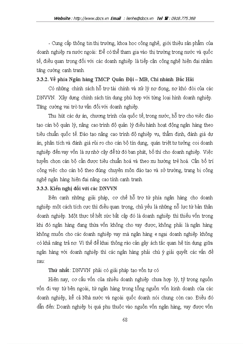 image for page Mở rộng hoạt động cho vay đối với các doanh nghiệp vừa và nhỏ tại Ngân hàng TMCP Quân Đội Chi nhánh Bắc Hải TP Hải Phòng