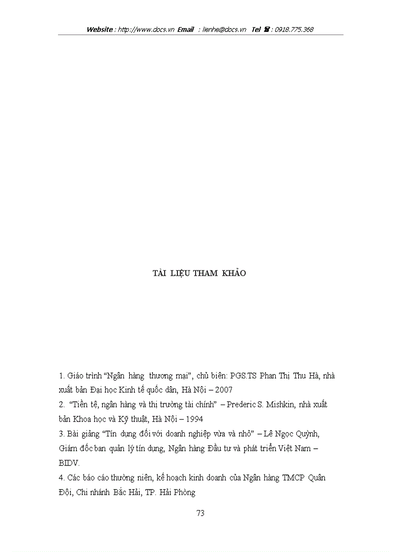 image for page Mở rộng hoạt động cho vay đối với các doanh nghiệp vừa và nhỏ tại Ngân hàng TMCP Quân Đội Chi nhánh Bắc Hải TP Hải Phòng