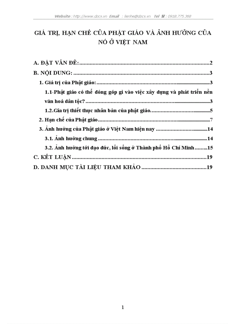 image for page Giá trị hạn chế của phật giáo và ảnh hưởng của nó ở việt nam