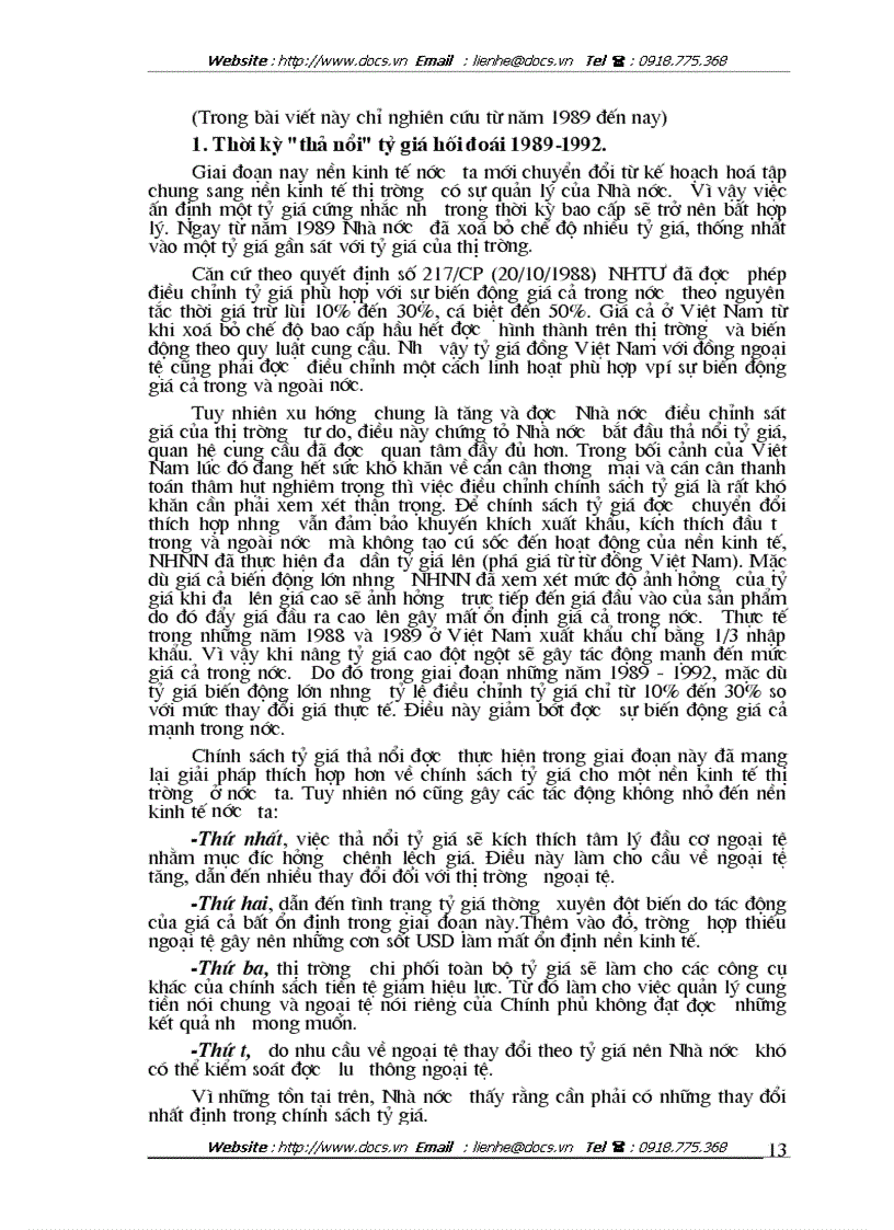 image for page Tỷ giá hối đoái mối quan hệ với cán cân thanh toán quốc tế và giải pháp để hoàn thiện chính sách tỷ giá ở việt nam