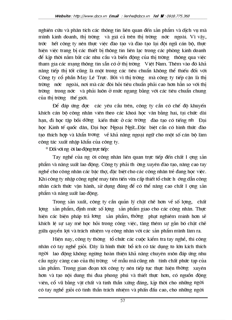 image for page Một số giải pháp nhằm thúc đẩy hoạt động xuất khẩu hàng may mặc tại Công ty cổ phần May Lê Trực