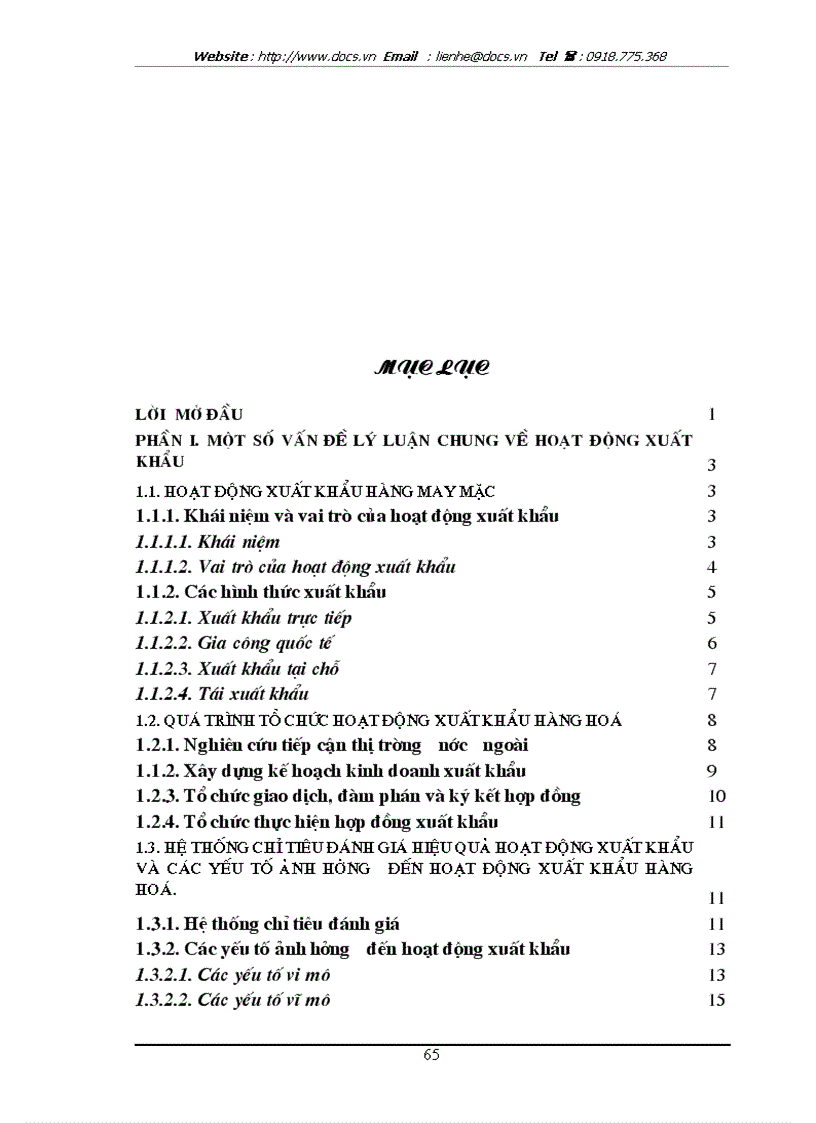 image for page Một số giải pháp nhằm thúc đẩy hoạt động xuất khẩu hàng may mặc tại Công ty cổ phần May Lê Trực