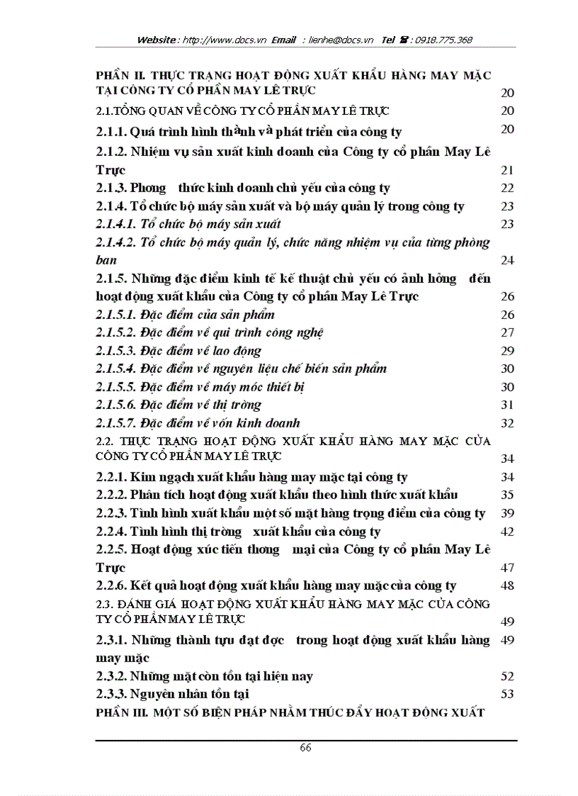 image for page Một số giải pháp nhằm thúc đẩy hoạt động xuất khẩu hàng may mặc tại Công ty cổ phần May Lê Trực