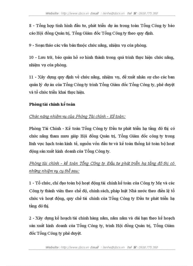 image for page Báo cáo tổng hợp Tại Tổng Công ty đầu tư phát triển hạ tầng đô thị