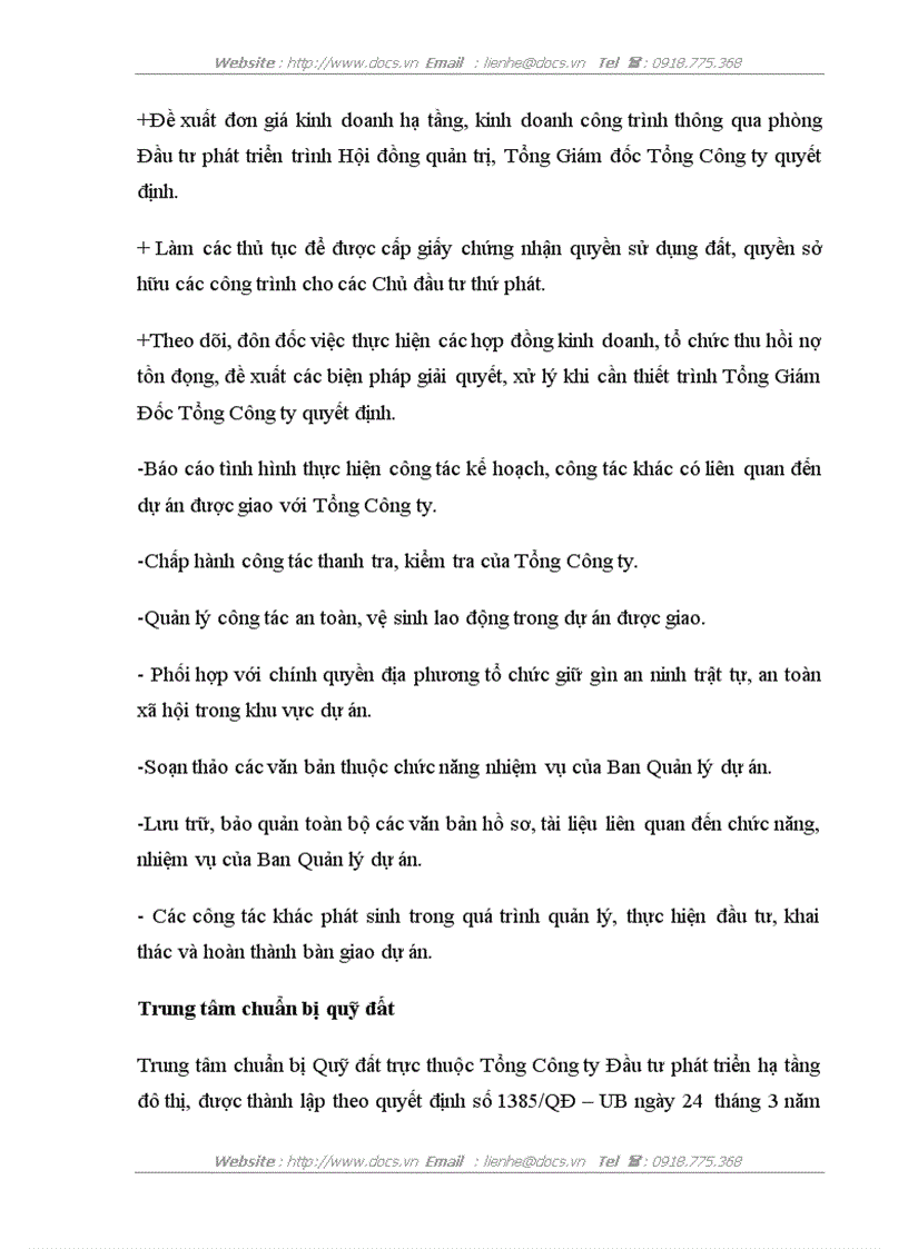 image for page Báo cáo tổng hợp Tại Tổng Công ty đầu tư phát triển hạ tầng đô thị