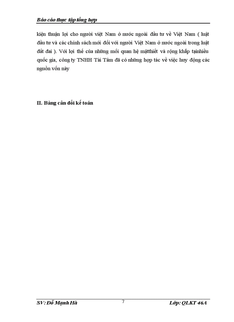 image for page Báo cáo tổng hợp Tại Công ty TNHH Tài Tâm