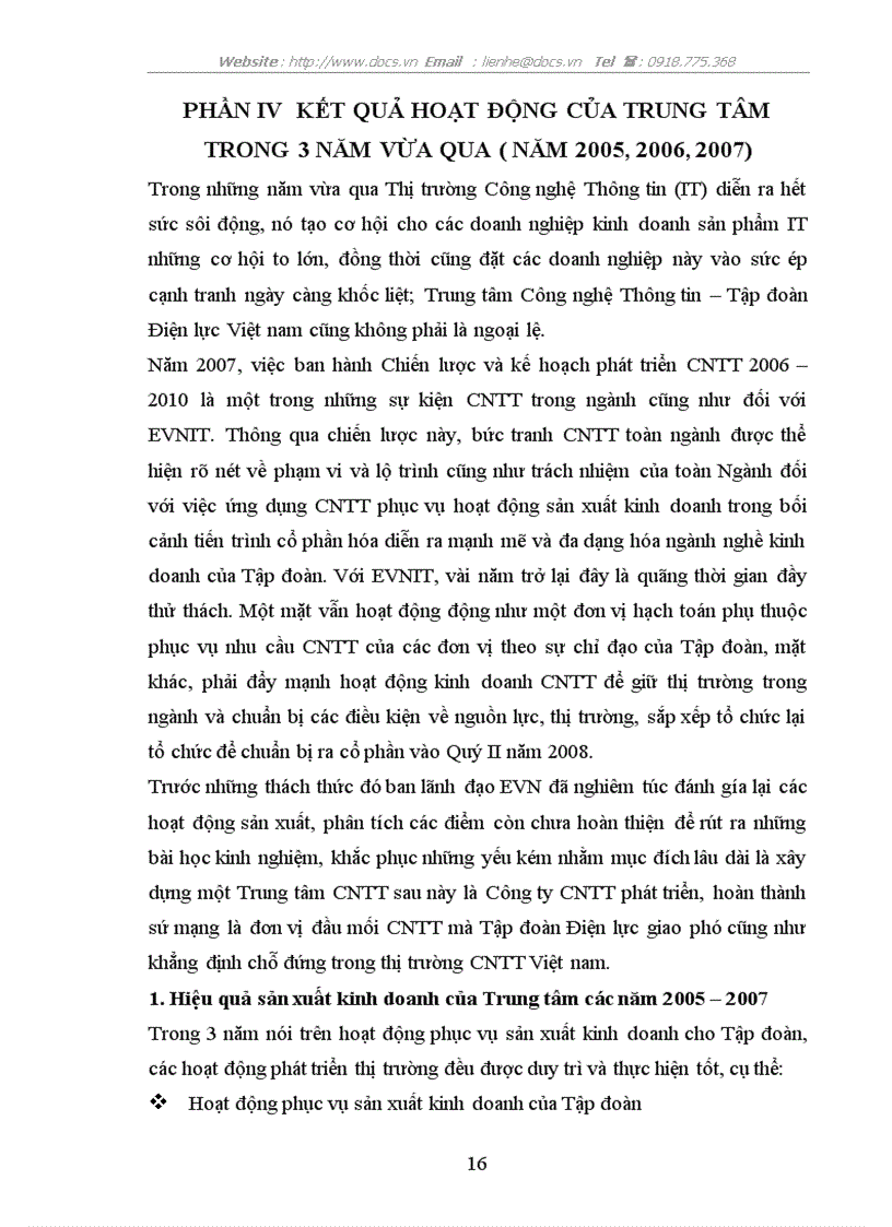 image for page Báo cao tổng hợp Tại Trung tâm Công nghệ Thông tin Tập đoàn Điện lực Việt Nam