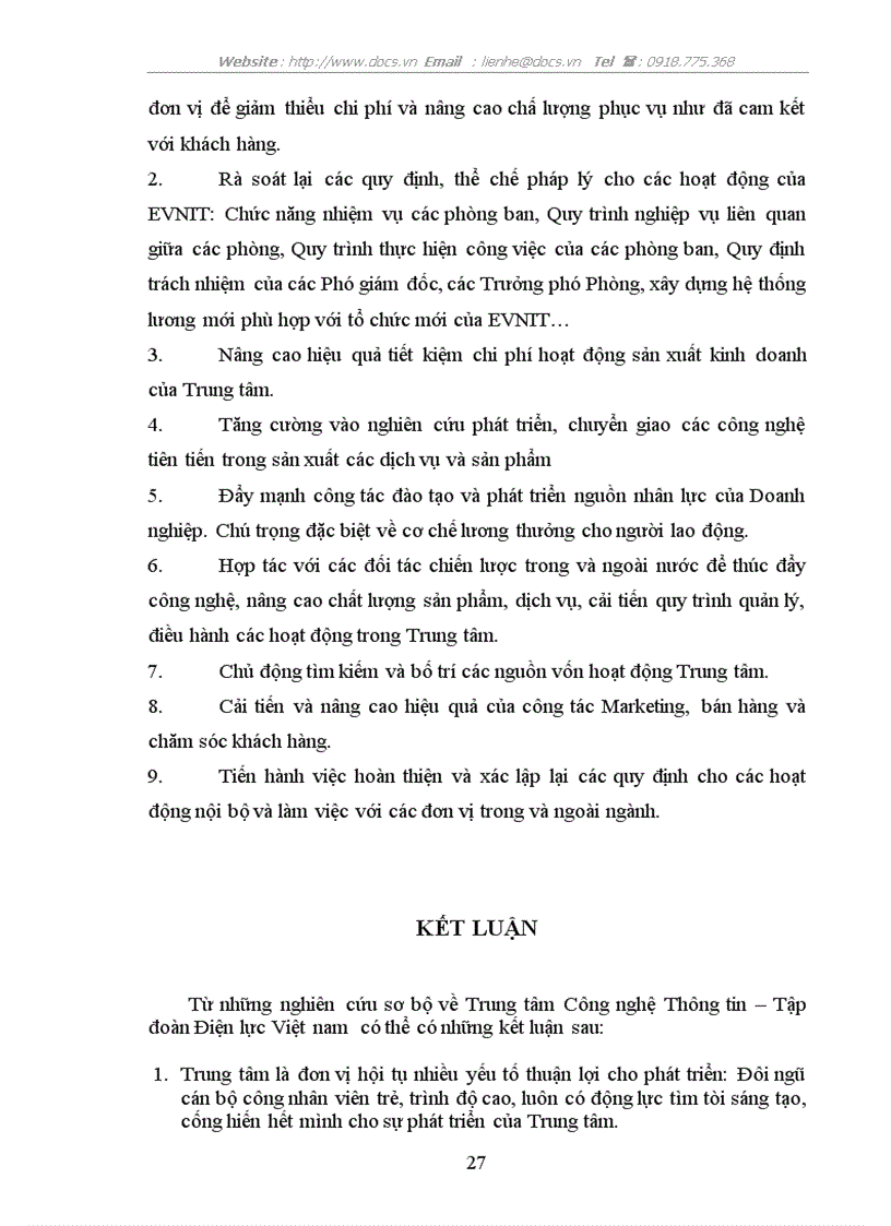 image for page Báo cao tổng hợp Tại Trung tâm Công nghệ Thông tin Tập đoàn Điện lực Việt Nam