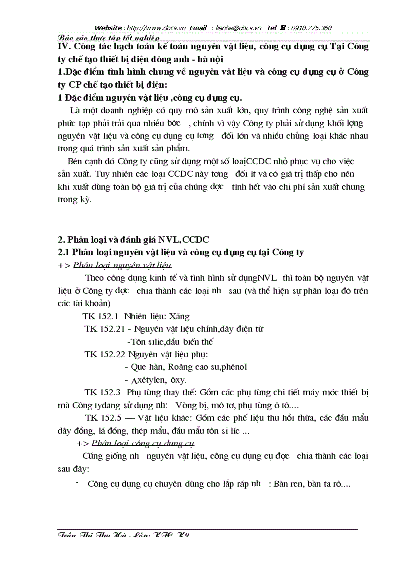 image for page Tổ chức công tác kế toán nguyên vật liệu công cụ dụng cụ tại công ty CP chế tạo Thiết Bị Điện