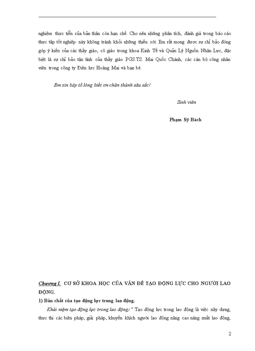 image for page Một số giải pháp nhằm tạo động lực cho người lao động tại Công ty Điện lực Hoàng Mai