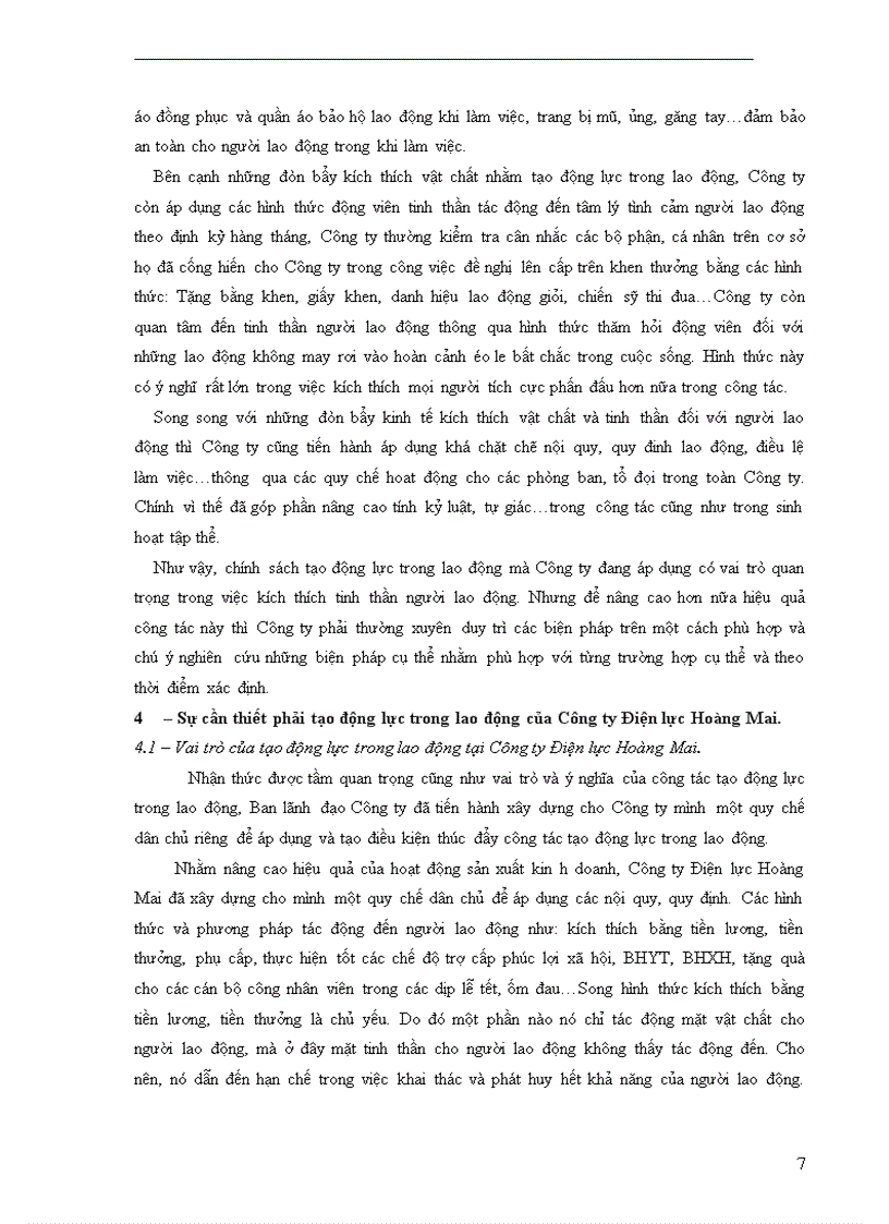 image for page Một số giải pháp nhằm tạo động lực cho người lao động tại Công ty Điện lực Hoàng Mai