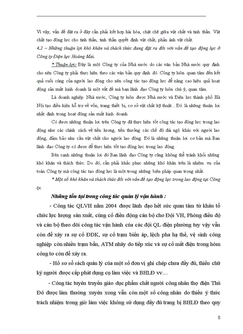 image for page Một số giải pháp nhằm tạo động lực cho người lao động tại Công ty Điện lực Hoàng Mai